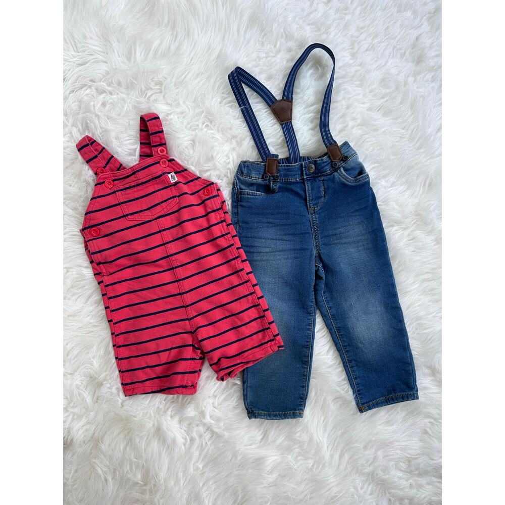 Carter’s Toddler Denim Overalls Bundle of 2 - 24m